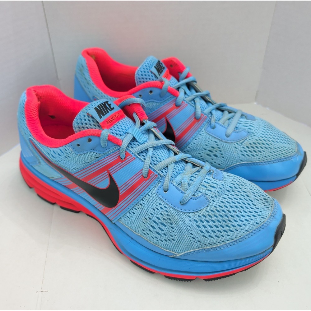 Nike Air Zoom Pegasus 29 Blue Red Mesh Womens Running Shoes Size 10.5 524981-406